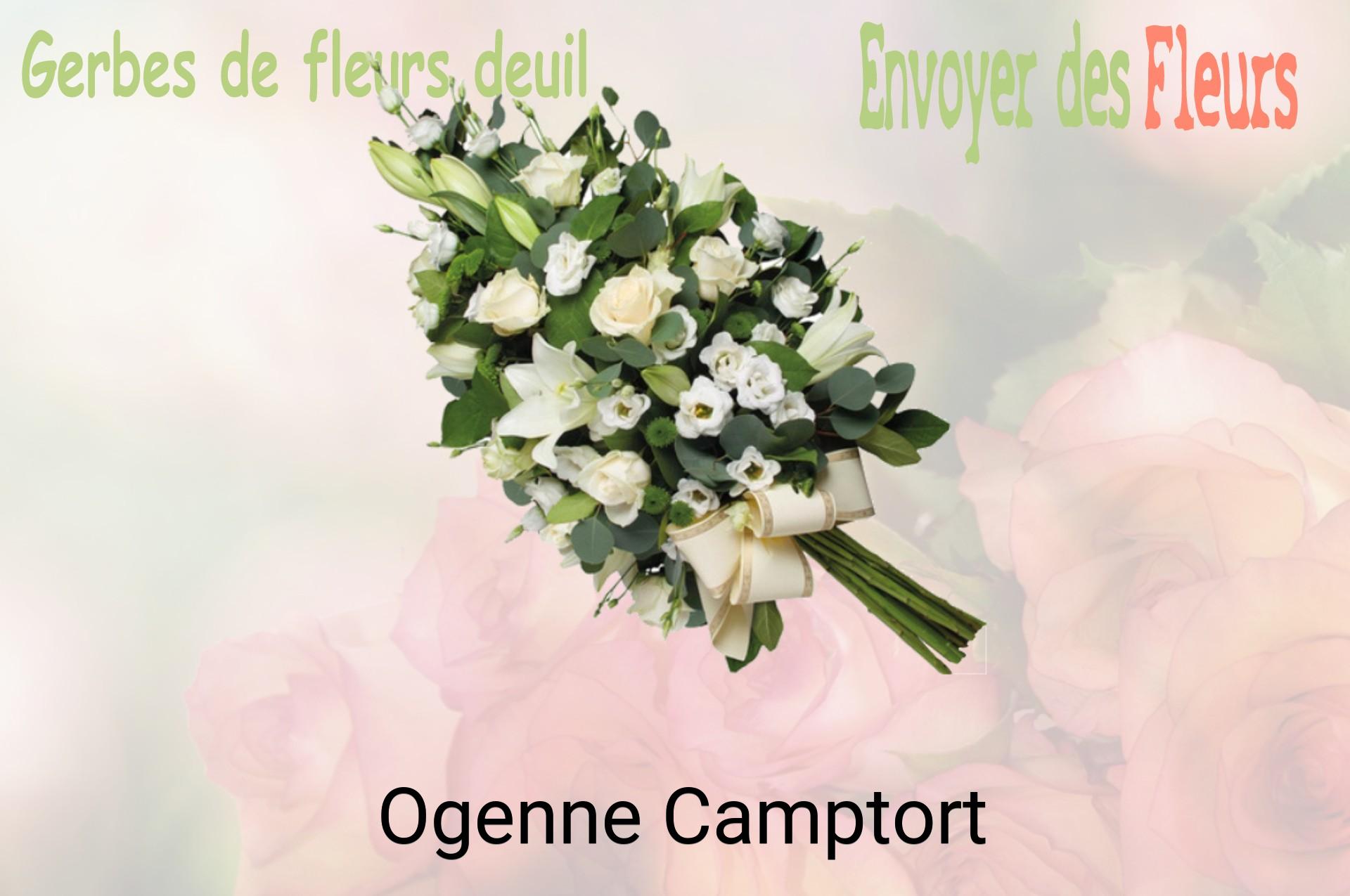 Gerbe de fleurs de deuil livrée à Ogenne-Camptort